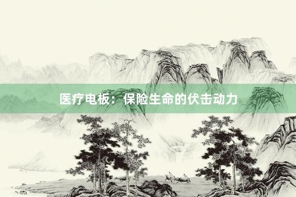 医疗电板：保险生命的伏击动力
